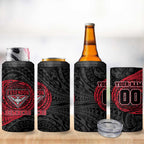 Personalized Essendon Bombers Polynesian 4 in 1 Can Cooler Tumbler Tribal Chest and Sleeve Tattoo Heritage Warrior