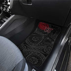 Personalized Essendon Bombers Polynesian Car Mats Tribal Chest and Sleeve Tattoo Heritage Warrior
