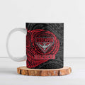 Personalized Essendon Bombers Polynesian Ceramic Mug Tribal Chest and Sleeve Tattoo Heritage Warrior