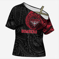Personalized Essendon Bombers Polynesian Cross Shoulder Shirt Tribal Chest and Sleeve Tattoo Heritage Warrior