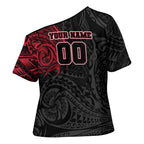 Personalized Essendon Bombers Polynesian Cross Shoulder Shirt Tribal Chest and Sleeve Tattoo Heritage Warrior