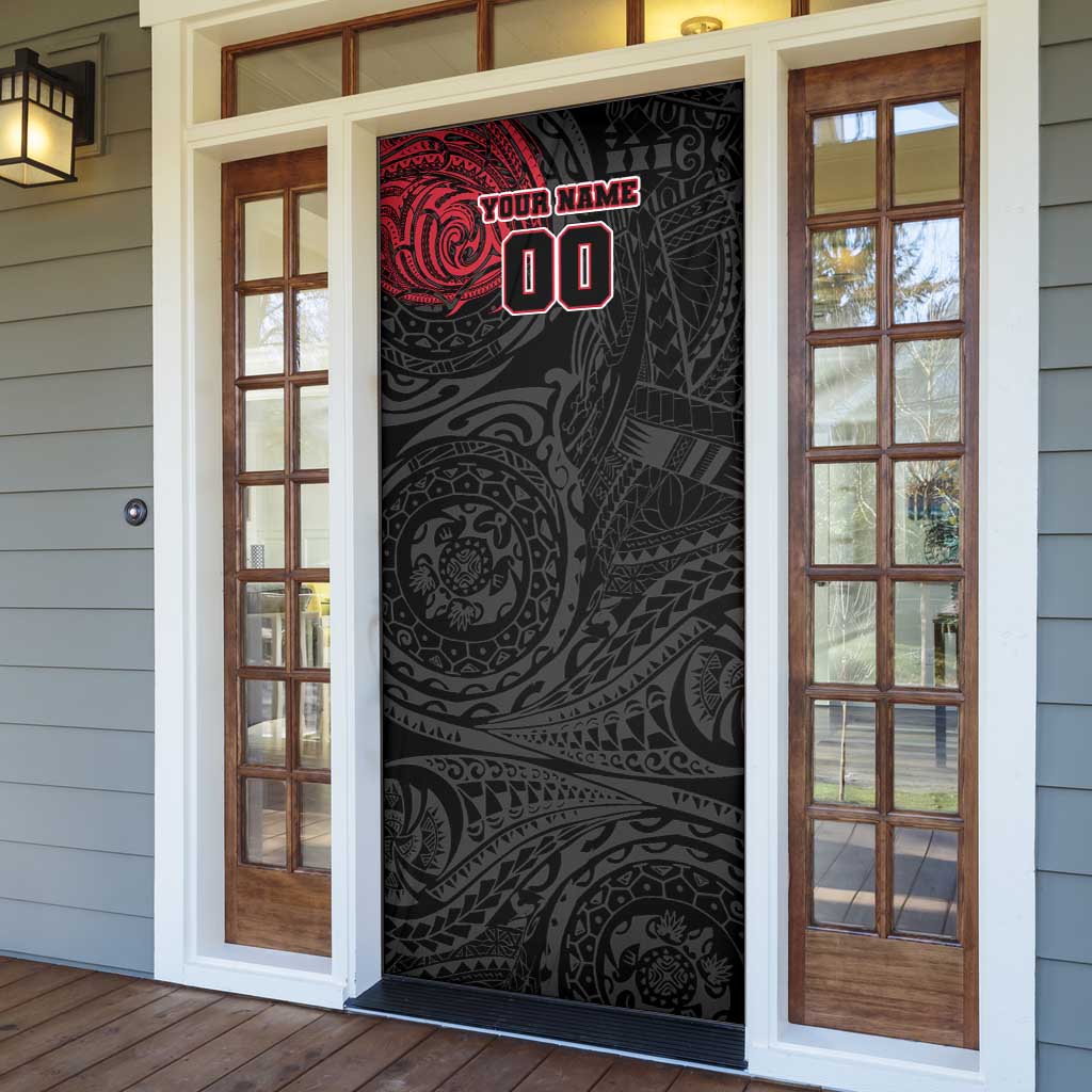 Personalized Essendon Bombers Polynesian Door Cover Tribal Chest and Sleeve Tattoo Heritage Warrior