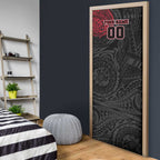 Personalized Essendon Bombers Polynesian Door Cover Tribal Chest and Sleeve Tattoo Heritage Warrior