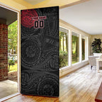 Personalized Essendon Bombers Polynesian Door Cover Tribal Chest and Sleeve Tattoo Heritage Warrior