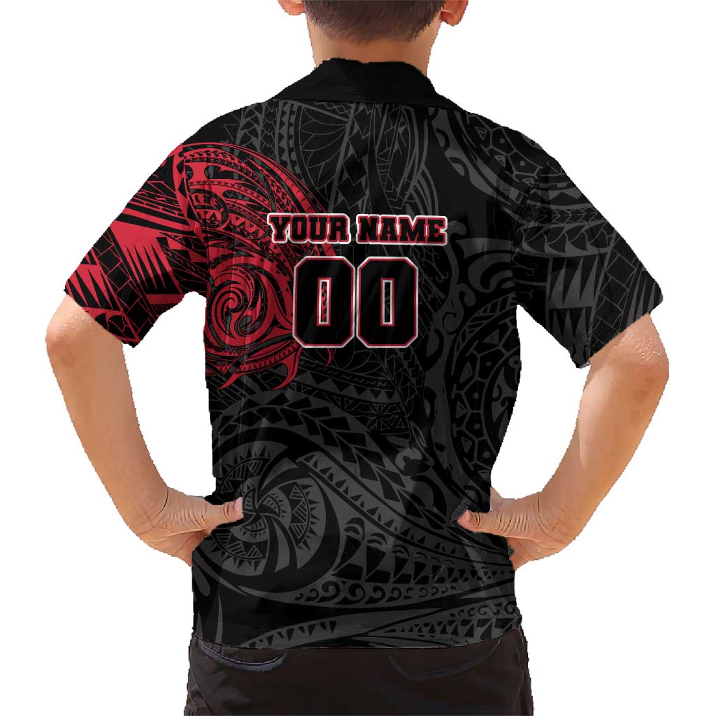 Personalized Essendon Bombers Polynesian Family Matching Summer Maxi Dress and Hawaiian Shirt Tribal Chest and Sleeve Tattoo Heritage Warrior
