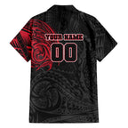 Personalized Essendon Bombers Polynesian Family Matching Summer Maxi Dress and Hawaiian Shirt Tribal Chest and Sleeve Tattoo Heritage Warrior