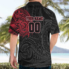 Personalized Essendon Bombers Polynesian Hawaiian Shirt Tribal Chest and Sleeve Tattoo Heritage Warrior