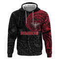 Personalized Essendon Bombers Polynesian Hoodie Tribal Chest and Sleeve Tattoo Heritage Warrior