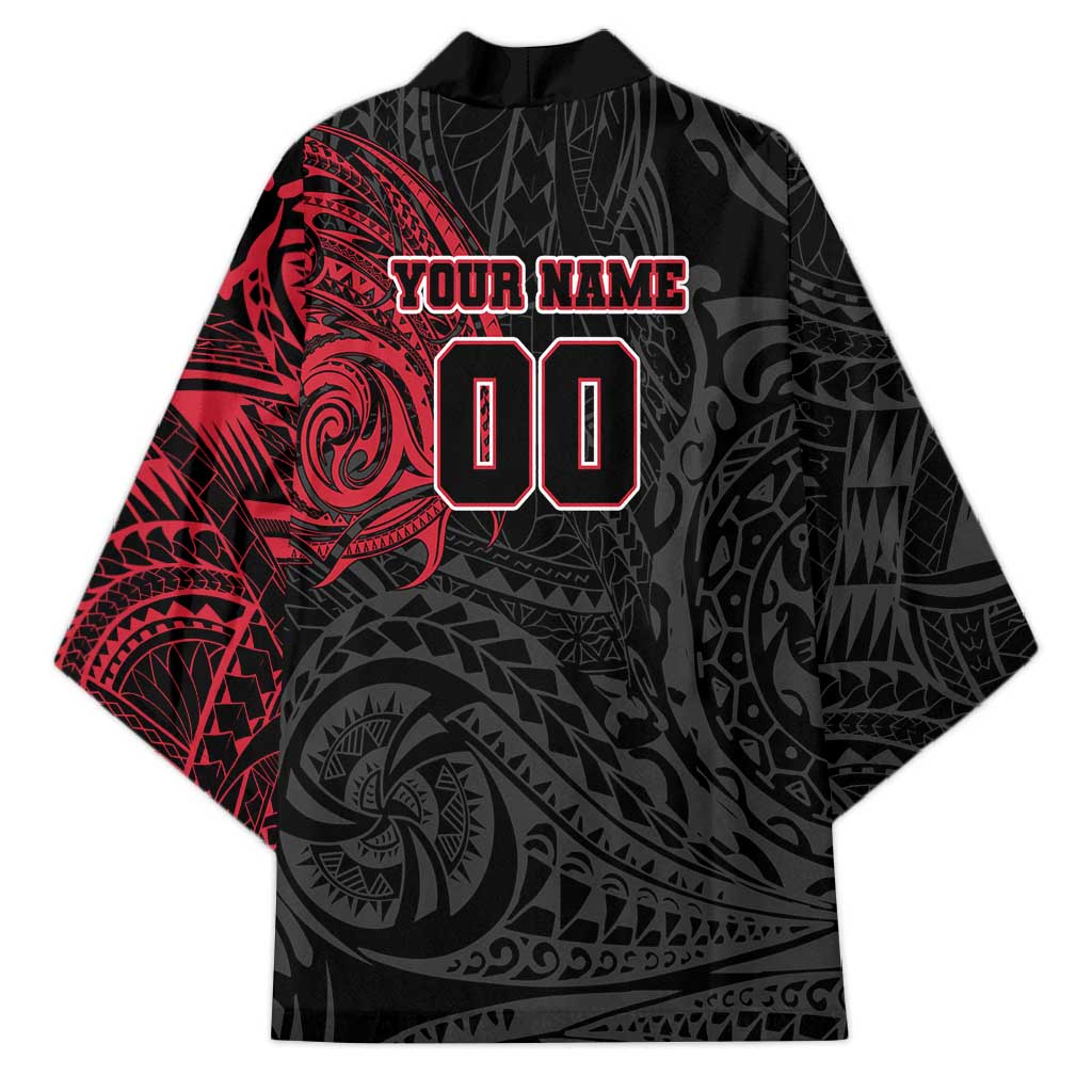 Personalized Essendon Bombers Polynesian Kimono Tribal Chest and Sleeve Tattoo Heritage Warrior