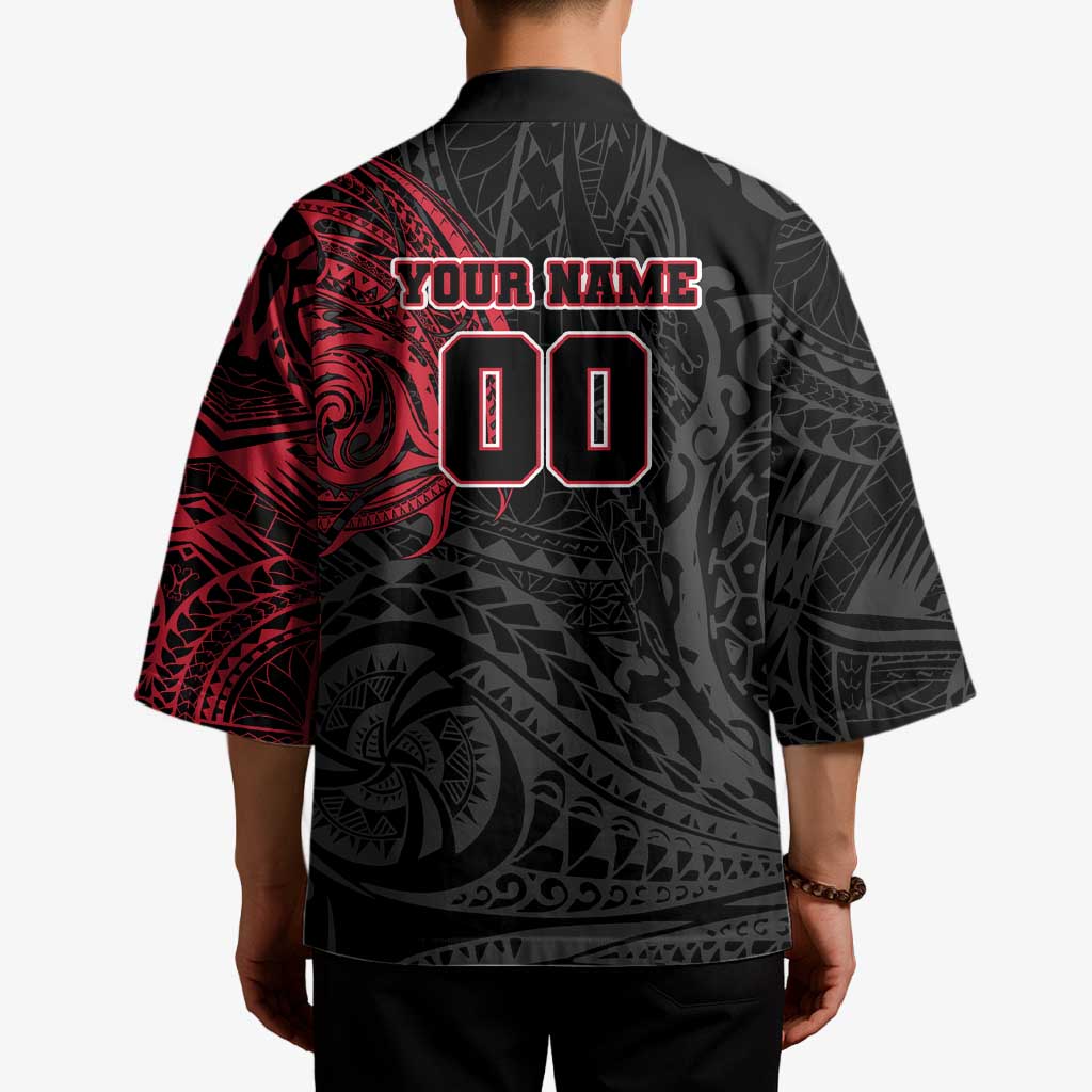 Personalized Essendon Bombers Polynesian Kimono Tribal Chest and Sleeve Tattoo Heritage Warrior