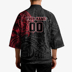 Personalized Essendon Bombers Polynesian Kimono Tribal Chest and Sleeve Tattoo Heritage Warrior