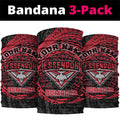 Personalized Essendon Bombers Polynesian Neck Gaiter Tribal Chest and Sleeve Tattoo Heritage Warrior