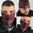 Personalized Essendon Bombers Polynesian Neck Gaiter Tribal Chest and Sleeve Tattoo Heritage Warrior