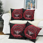 Personalized Essendon Bombers Polynesian Pillow Cover Tribal Chest and Sleeve Tattoo Heritage Warrior