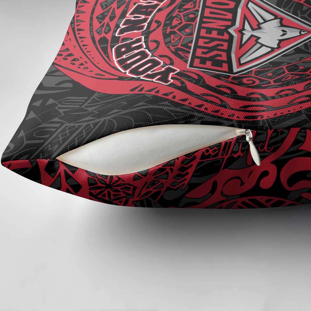 Personalized Essendon Bombers Polynesian Pillow Cover Tribal Chest and Sleeve Tattoo Heritage Warrior
