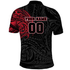 Personalized Essendon Bombers Polynesian Polo Shirt Tribal Chest and Sleeve Tattoo Heritage Warrior