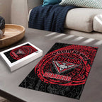 Personalized Essendon Bombers Polynesian Puzzle Tribal Chest and Sleeve Tattoo Heritage Warrior
