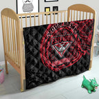 Personalized Essendon Bombers Polynesian Quilt Tribal Chest and Sleeve Tattoo Heritage Warrior