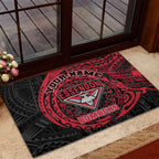 Personalized Essendon Bombers Polynesian Rubber Doormat Tribal Chest and Sleeve Tattoo Heritage Warrior