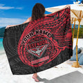 Personalized Essendon Bombers Polynesian Sarong Tribal Chest and Sleeve Tattoo Heritage Warrior