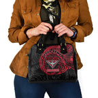 Personalized Essendon Bombers Polynesian Shoulder Handbag Tribal Chest and Sleeve Tattoo Heritage Warrior