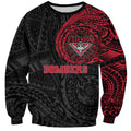 Personalized Essendon Bombers Polynesian Sweatshirt Tribal Chest and Sleeve Tattoo Heritage Warrior