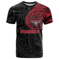 Personalized Essendon Bombers Polynesian T Shirt Tribal Chest and Sleeve Tattoo Heritage Warrior