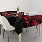 Personalized Essendon Bombers Polynesian Tablecloth Tribal Chest and Sleeve Tattoo Heritage Warrior