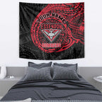 Personalized Essendon Bombers Polynesian Tapestry Tribal Chest and Sleeve Tattoo Heritage Warrior