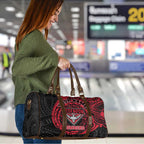 Personalized Essendon Bombers Polynesian Travel Bag Tribal Chest and Sleeve Tattoo Heritage Warrior
