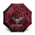 Personalized Essendon Bombers Polynesian Umbrella Tribal Chest and Sleeve Tattoo Heritage Warrior