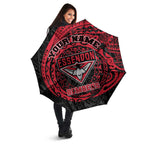 Personalized Essendon Bombers Polynesian Umbrella Tribal Chest and Sleeve Tattoo Heritage Warrior