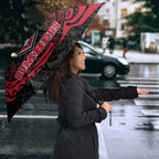 Personalized Essendon Bombers Polynesian Umbrella Tribal Chest and Sleeve Tattoo Heritage Warrior