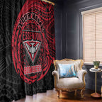 Personalized Essendon Bombers Polynesian Window Curtain Tribal Chest and Sleeve Tattoo Heritage Warrior