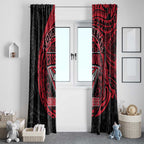 Personalized Essendon Bombers Polynesian Window Curtain Tribal Chest and Sleeve Tattoo Heritage Warrior
