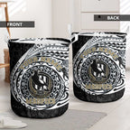Personalized Collingwood Magpies Polynesian Laundry Basket Tribal Chest and Sleeve Tattoo Heritage Warrior