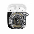 Personalized Collingwood Magpies Polynesian AirPods Case Tribal Chest and Sleeve Tattoo Heritage Warrior