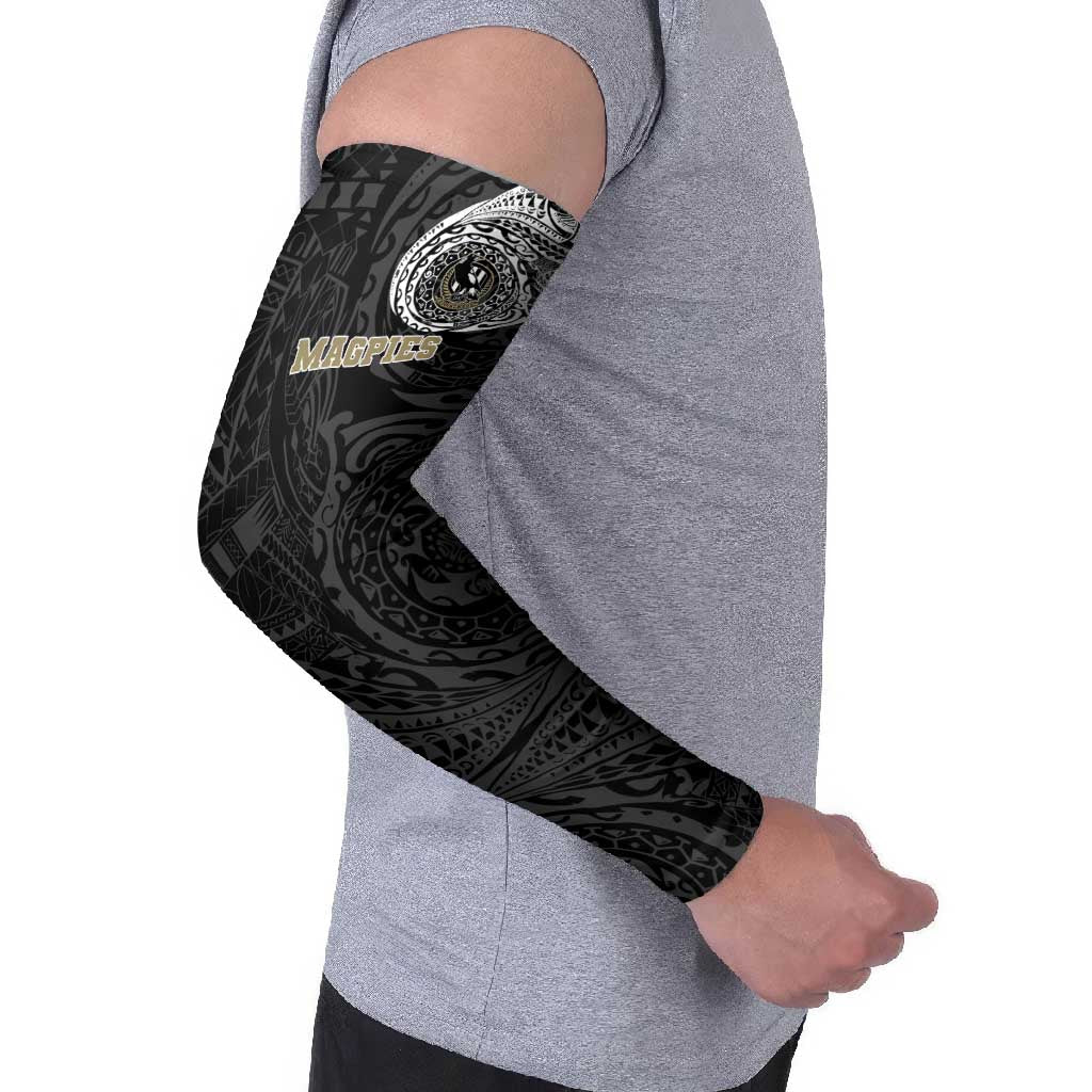 Personalized Collingwood Magpies Polynesian Arm Sleeves Tribal Chest and Sleeve Tattoo Heritage Warrior
