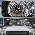Personalized Collingwood Magpies Polynesian Auto Sun Shade Tribal Chest and Sleeve Tattoo Heritage Warrior