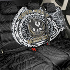 Personalized Collingwood Magpies Polynesian Back Car Seat Cover Tribal Chest and Sleeve Tattoo Heritage Warrior