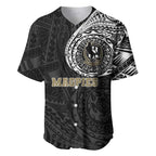 Personalized Collingwood Magpies Polynesian Baseball Jersey Tribal Chest and Sleeve Tattoo Heritage Warrior