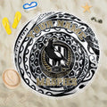 Personalized Collingwood Magpies Polynesian Beach Blanket Tribal Chest and Sleeve Tattoo Heritage Warrior
