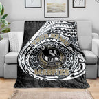 Personalized Collingwood Magpies Polynesian Blanket Tribal Chest and Sleeve Tattoo Heritage Warrior