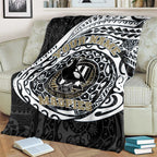 Personalized Collingwood Magpies Polynesian Blanket Tribal Chest and Sleeve Tattoo Heritage Warrior