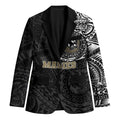 Personalized Collingwood Magpies Polynesian Blazer Tribal Chest and Sleeve Tattoo Heritage Warrior