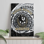 Personalized Collingwood Magpies Polynesian Canvas Wall Art Tribal Chest and Sleeve Tattoo Heritage Warrior