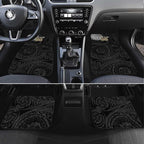 Personalized Collingwood Magpies Polynesian Car Mats Tribal Chest and Sleeve Tattoo Heritage Warrior