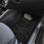 Personalized Collingwood Magpies Polynesian Car Mats Tribal Chest and Sleeve Tattoo Heritage Warrior