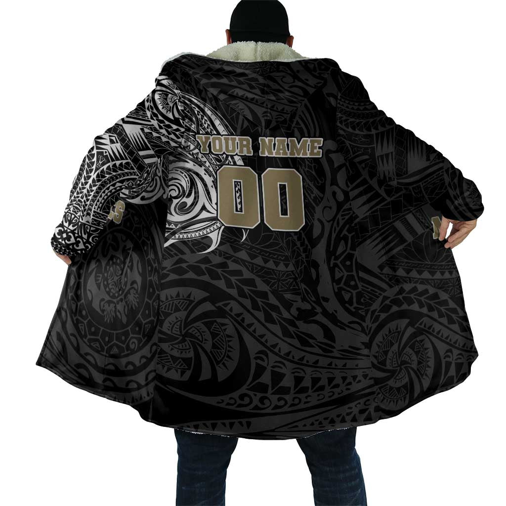 Personalized Collingwood Magpies Polynesian Cloak Tribal Chest and Sleeve Tattoo Heritage Warrior