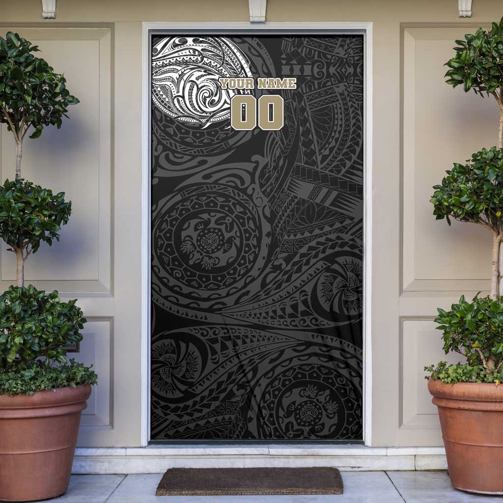 Personalized Collingwood Magpies Polynesian Door Cover Tribal Chest and Sleeve Tattoo Heritage Warrior